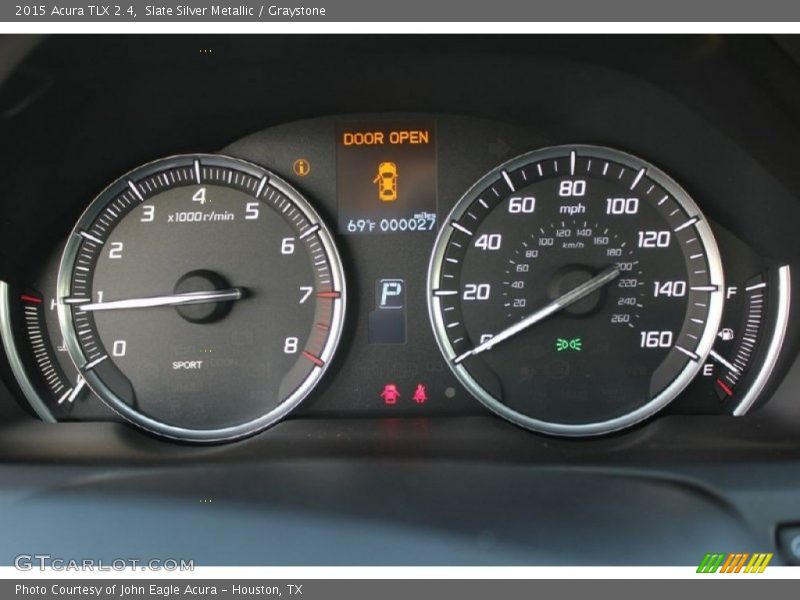 Slate Silver Metallic / Graystone 2015 Acura TLX 2.4
