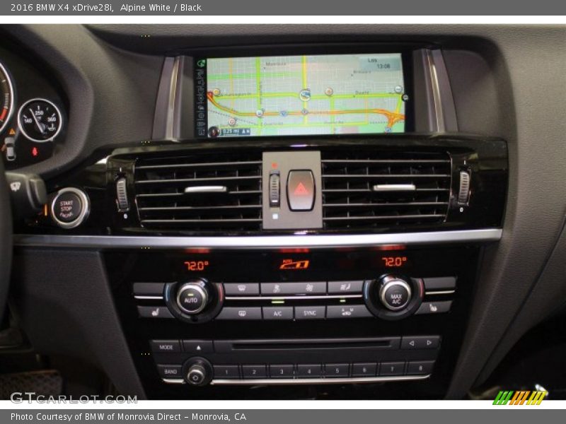 Controls of 2016 X4 xDrive28i