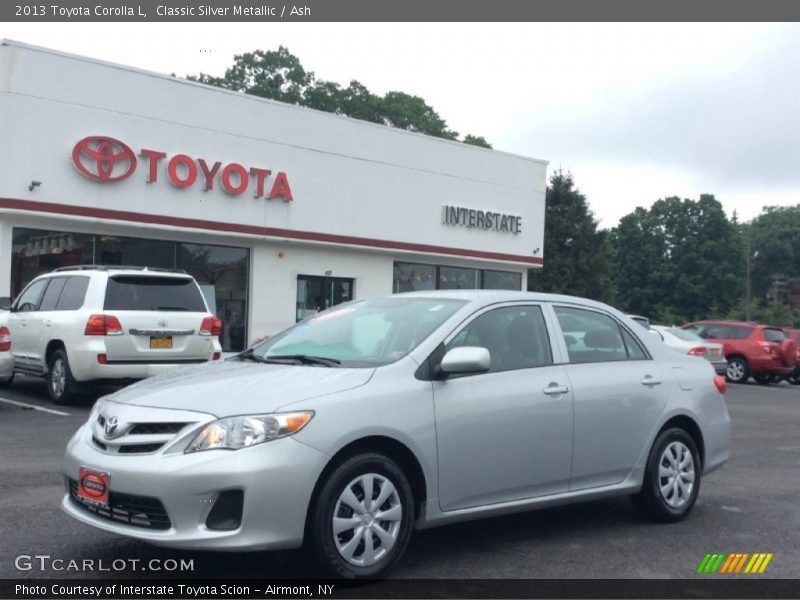 Classic Silver Metallic / Ash 2013 Toyota Corolla L