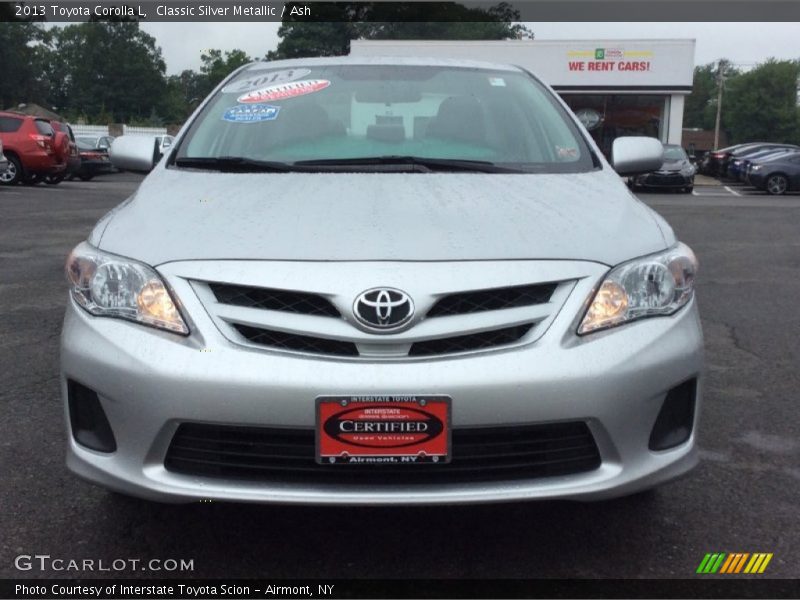 Classic Silver Metallic / Ash 2013 Toyota Corolla L