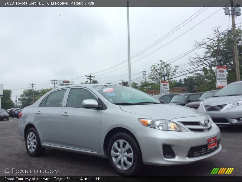 Classic Silver Metallic / Ash 2013 Toyota Corolla L