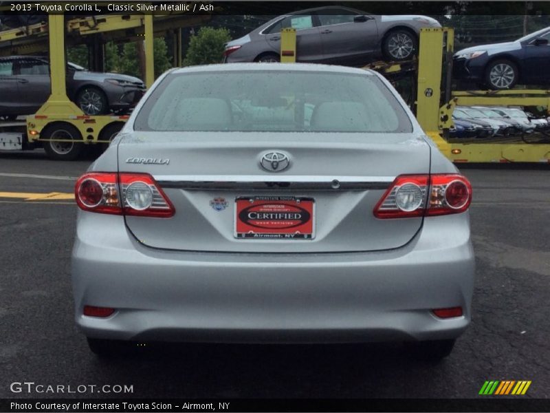 Classic Silver Metallic / Ash 2013 Toyota Corolla L