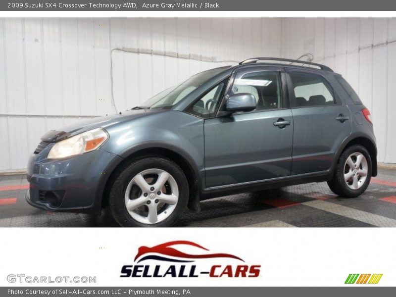 Azure Gray Metallic / Black 2009 Suzuki SX4 Crossover Technology AWD