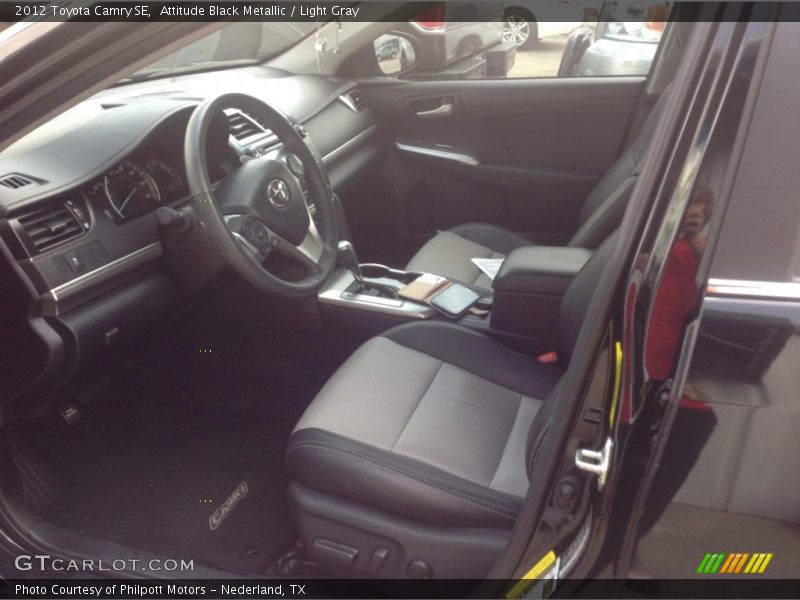Attitude Black Metallic / Light Gray 2012 Toyota Camry SE