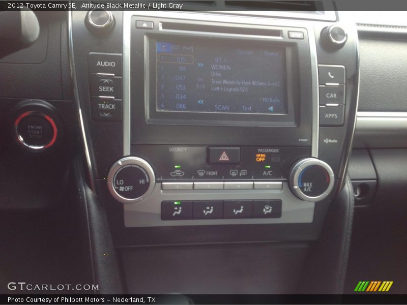 Attitude Black Metallic / Light Gray 2012 Toyota Camry SE
