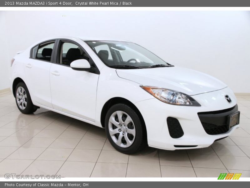 Crystal White Pearl Mica / Black 2013 Mazda MAZDA3 i Sport 4 Door