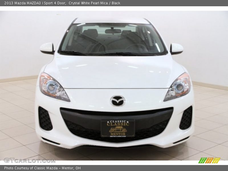 Crystal White Pearl Mica / Black 2013 Mazda MAZDA3 i Sport 4 Door