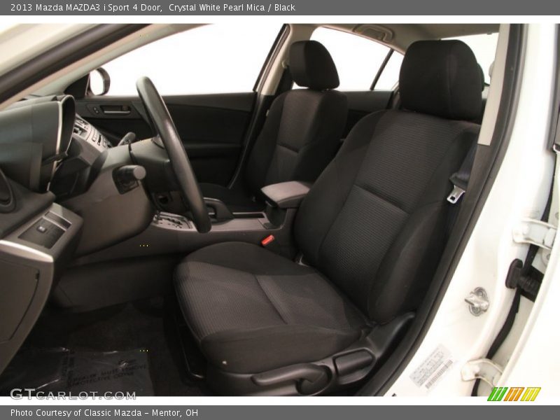 Crystal White Pearl Mica / Black 2013 Mazda MAZDA3 i Sport 4 Door