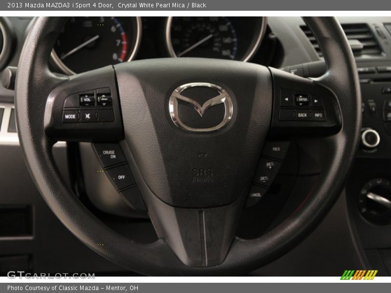 Crystal White Pearl Mica / Black 2013 Mazda MAZDA3 i Sport 4 Door