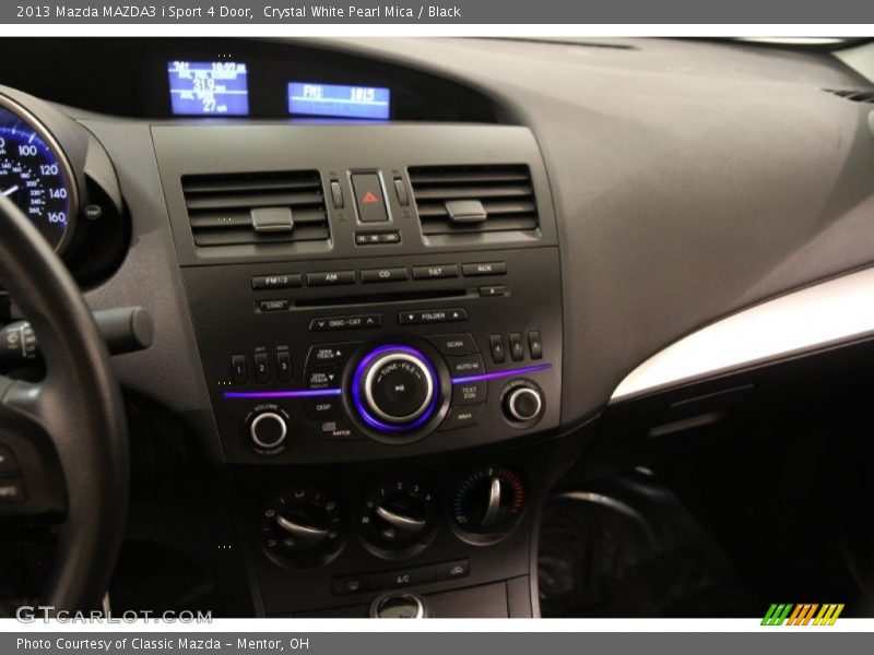 Crystal White Pearl Mica / Black 2013 Mazda MAZDA3 i Sport 4 Door