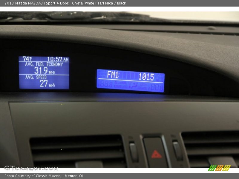 Crystal White Pearl Mica / Black 2013 Mazda MAZDA3 i Sport 4 Door