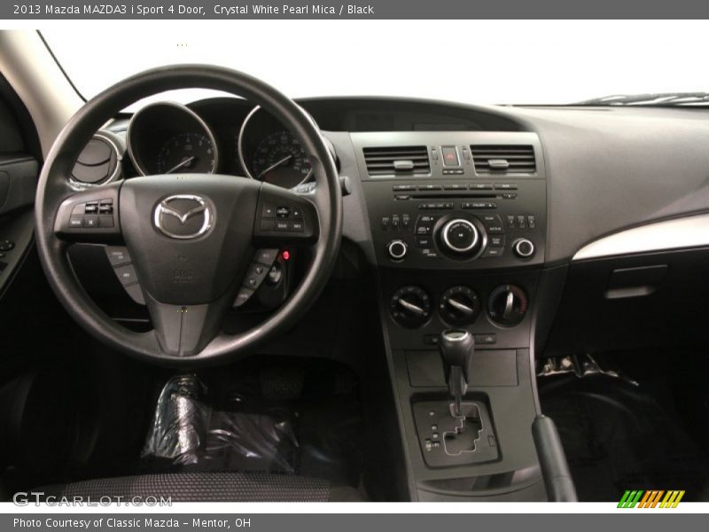 Crystal White Pearl Mica / Black 2013 Mazda MAZDA3 i Sport 4 Door