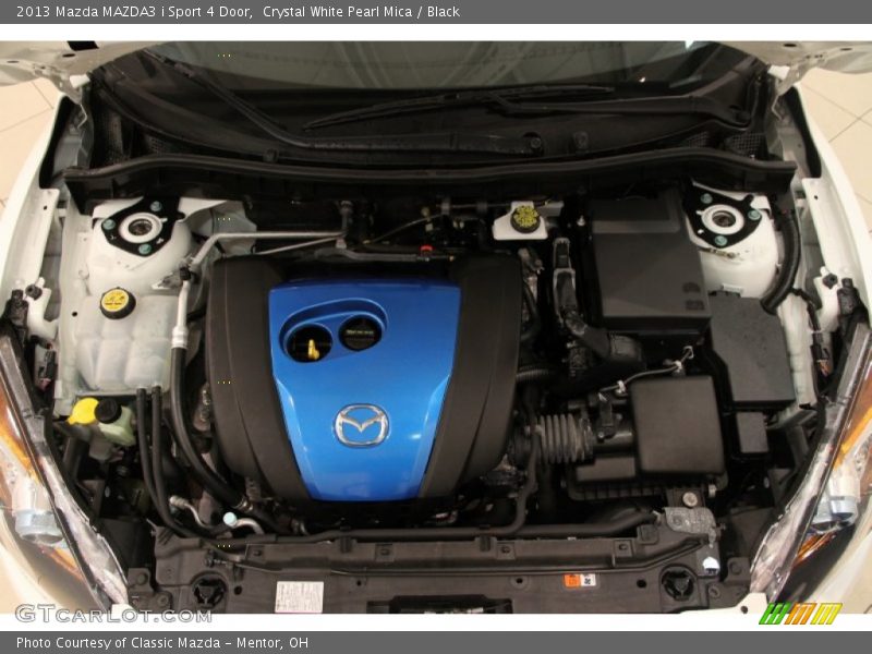 Crystal White Pearl Mica / Black 2013 Mazda MAZDA3 i Sport 4 Door