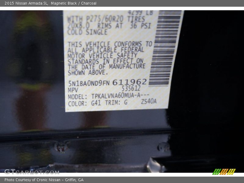 Magnetic Black / Charcoal 2015 Nissan Armada SL