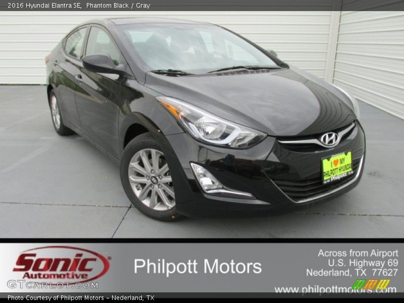 Phantom Black / Gray 2016 Hyundai Elantra SE