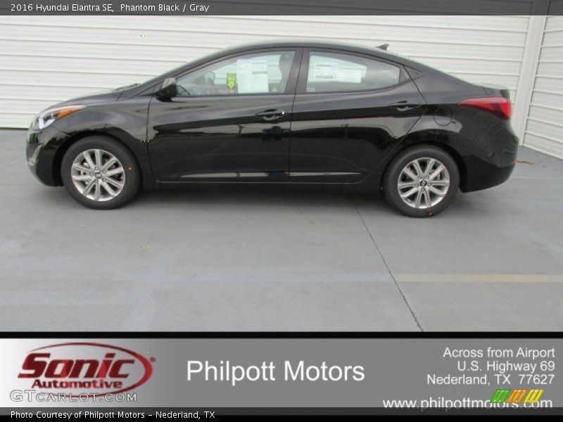 Phantom Black / Gray 2016 Hyundai Elantra SE