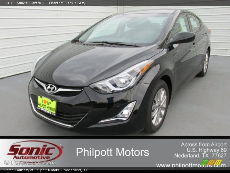 Phantom Black / Gray 2016 Hyundai Elantra SE