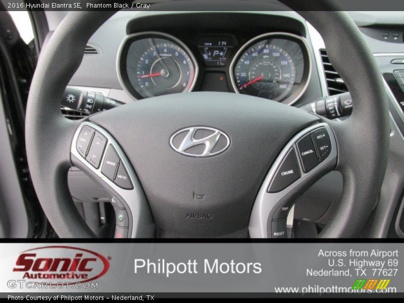 Phantom Black / Gray 2016 Hyundai Elantra SE