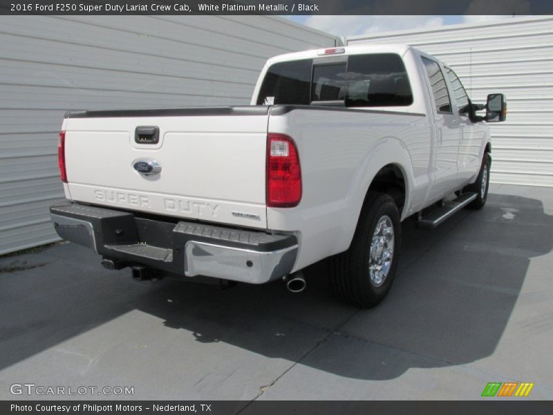 White Platinum Metallic / Black 2016 Ford F250 Super Duty Lariat Crew Cab