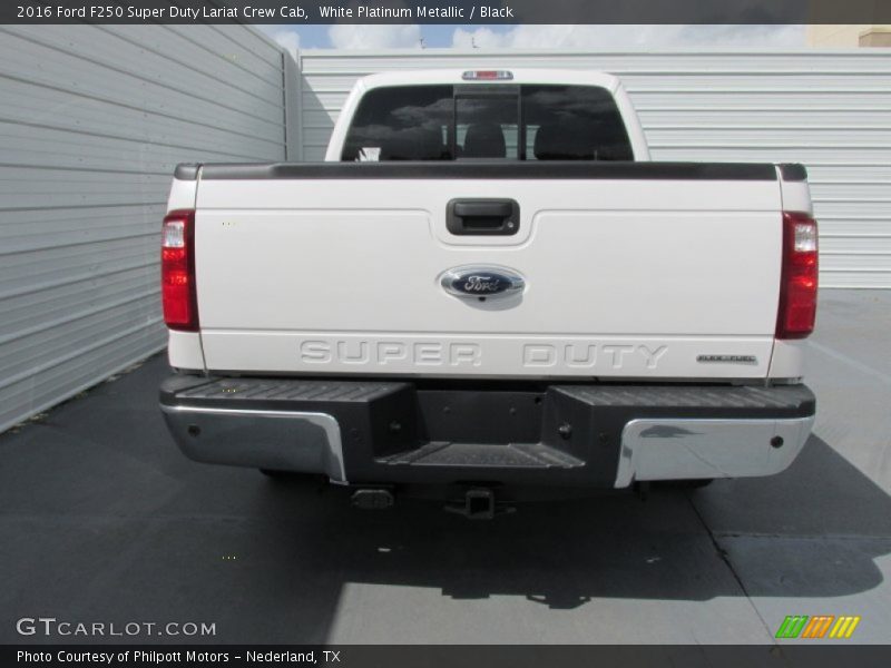 White Platinum Metallic / Black 2016 Ford F250 Super Duty Lariat Crew Cab