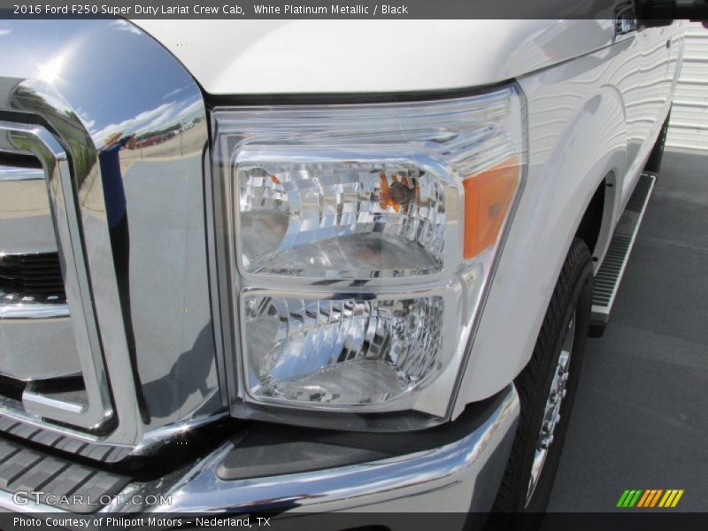 White Platinum Metallic / Black 2016 Ford F250 Super Duty Lariat Crew Cab
