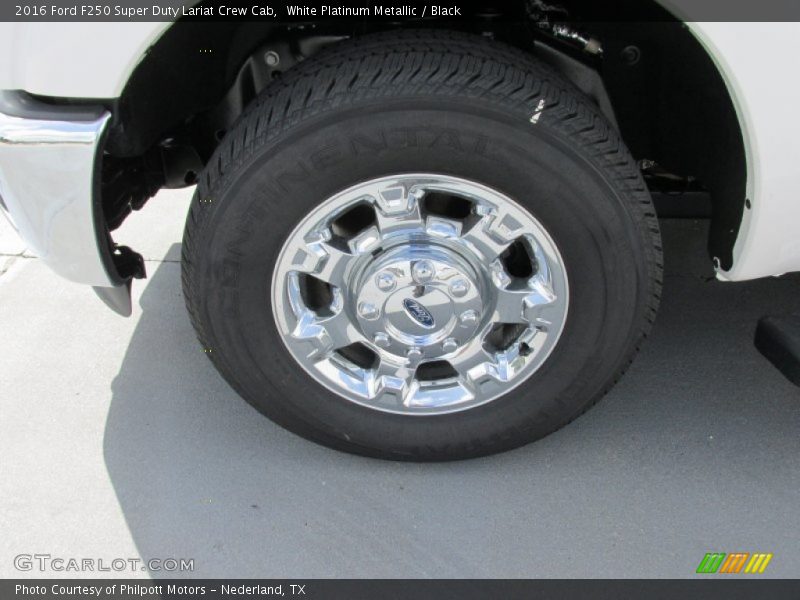 White Platinum Metallic / Black 2016 Ford F250 Super Duty Lariat Crew Cab