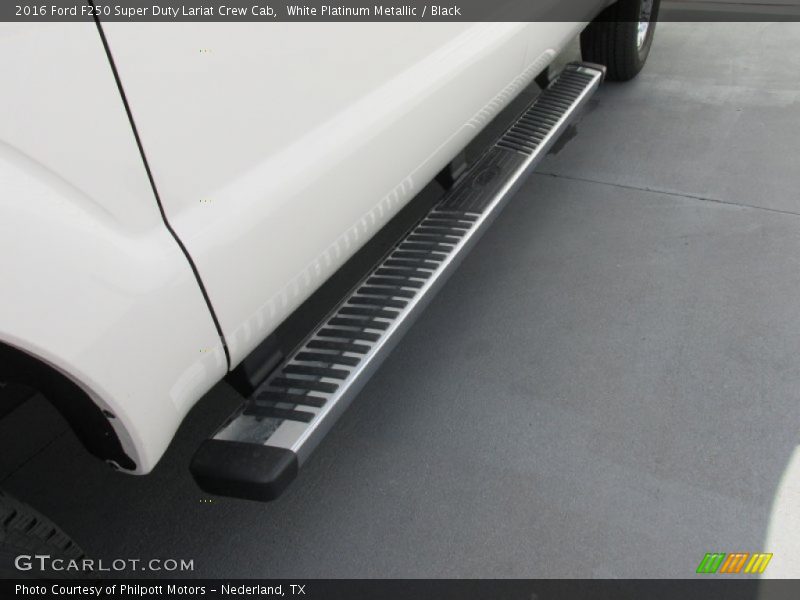 White Platinum Metallic / Black 2016 Ford F250 Super Duty Lariat Crew Cab
