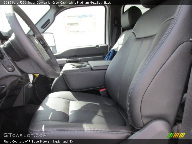 White Platinum Metallic / Black 2016 Ford F250 Super Duty Lariat Crew Cab