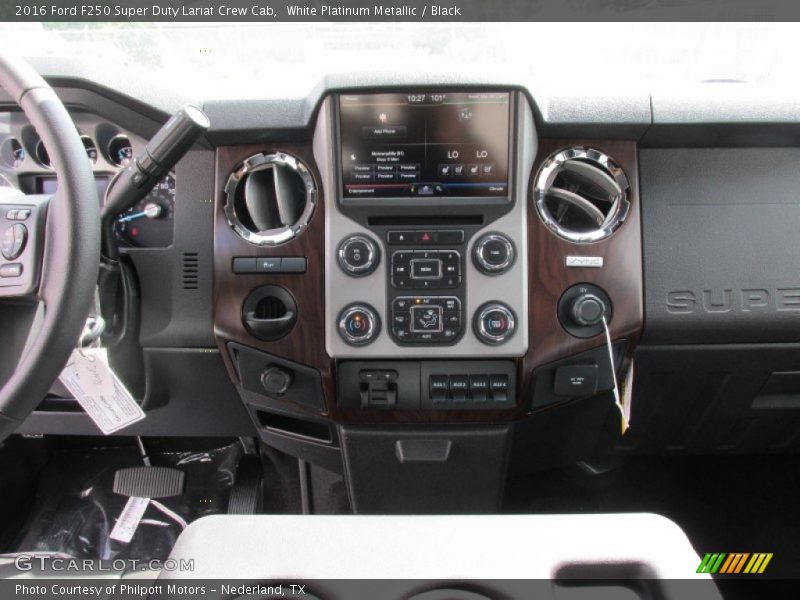 White Platinum Metallic / Black 2016 Ford F250 Super Duty Lariat Crew Cab
