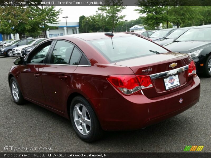 Siren Red Tintcoat / Jet Black 2016 Chevrolet Cruze Limited LT