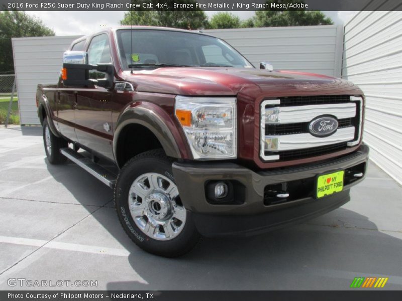 Bronze Fire Metallic / King Ranch Mesa/Adobe 2016 Ford F250 Super Duty King Ranch Crew Cab 4x4