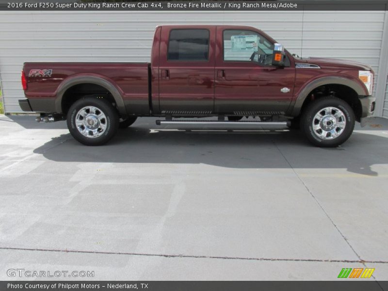  2016 F250 Super Duty King Ranch Crew Cab 4x4 Bronze Fire Metallic