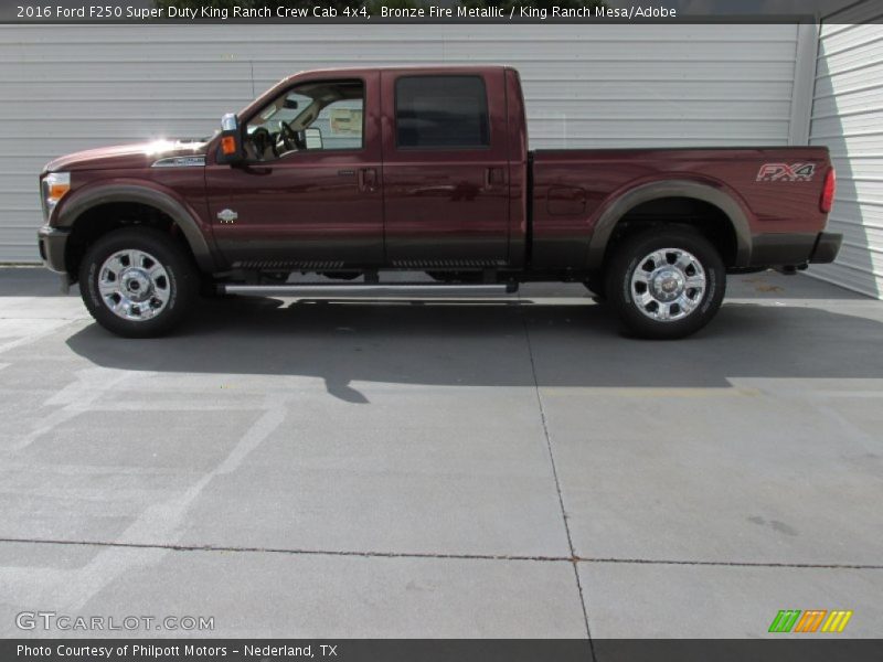 Bronze Fire Metallic / King Ranch Mesa/Adobe 2016 Ford F250 Super Duty King Ranch Crew Cab 4x4