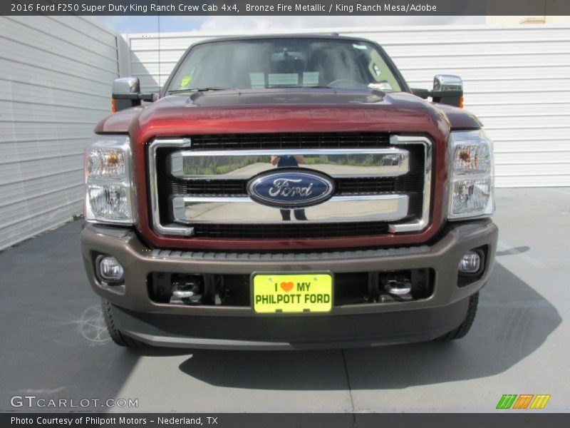 Bronze Fire Metallic / King Ranch Mesa/Adobe 2016 Ford F250 Super Duty King Ranch Crew Cab 4x4