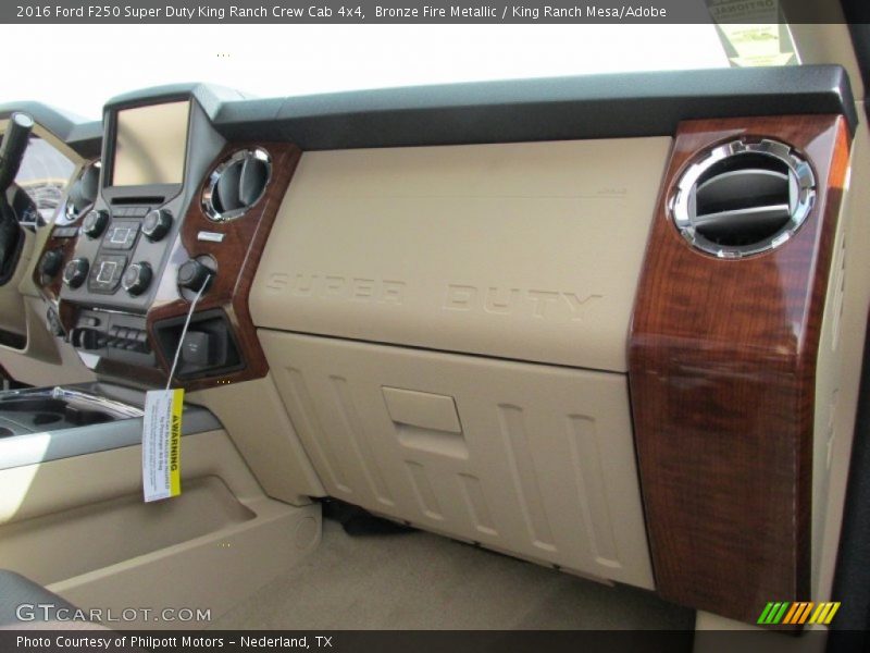 Dashboard of 2016 F250 Super Duty King Ranch Crew Cab 4x4
