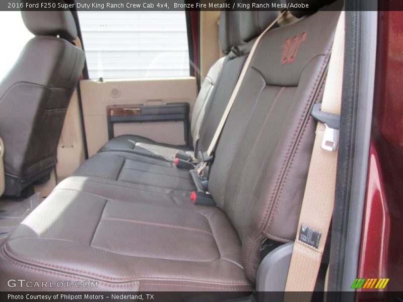 Rear Seat of 2016 F250 Super Duty King Ranch Crew Cab 4x4