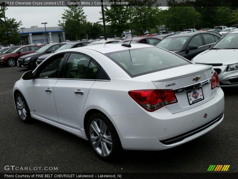 Summit White / Cocoa/Light Neutral 2016 Chevrolet Cruze Limited LTZ