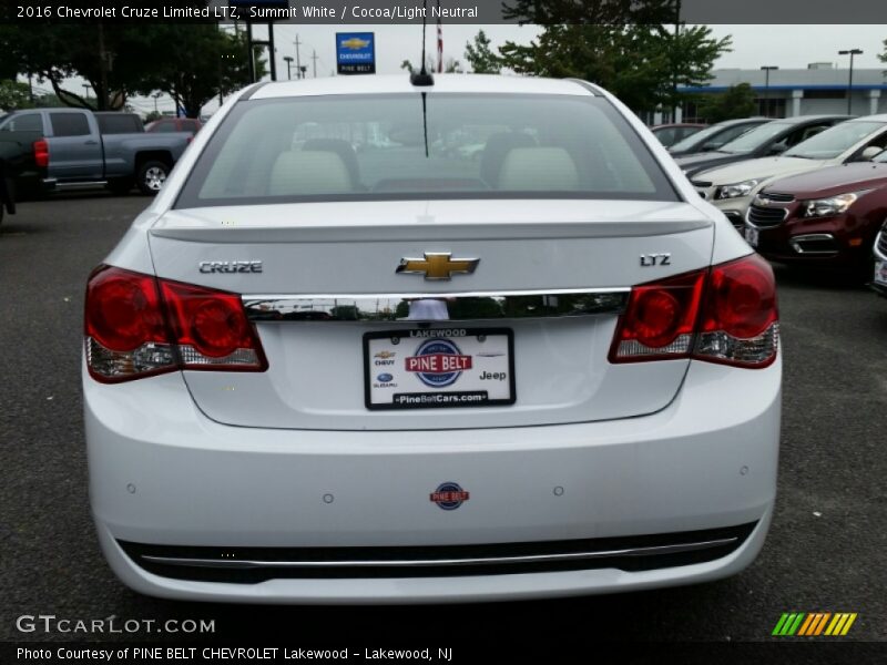 Summit White / Cocoa/Light Neutral 2016 Chevrolet Cruze Limited LTZ