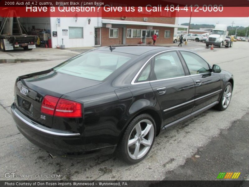 Brilliant Black / Linen Beige 2008 Audi A8 4.2 quattro