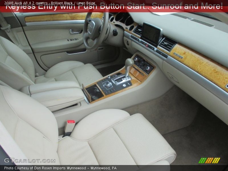 Brilliant Black / Linen Beige 2008 Audi A8 4.2 quattro