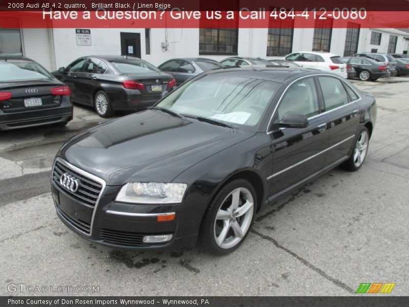 Brilliant Black / Linen Beige 2008 Audi A8 4.2 quattro