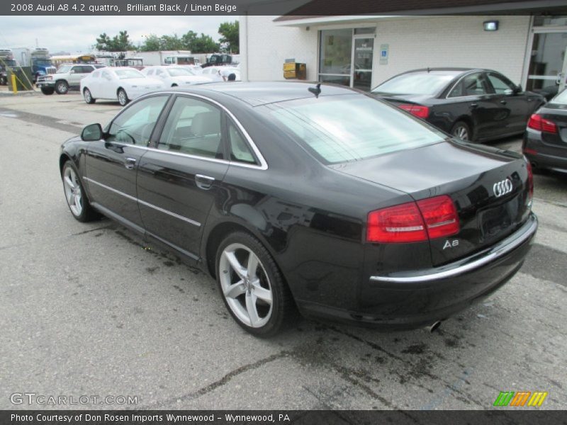 Brilliant Black / Linen Beige 2008 Audi A8 4.2 quattro