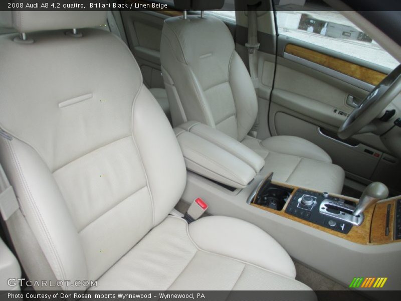 Brilliant Black / Linen Beige 2008 Audi A8 4.2 quattro