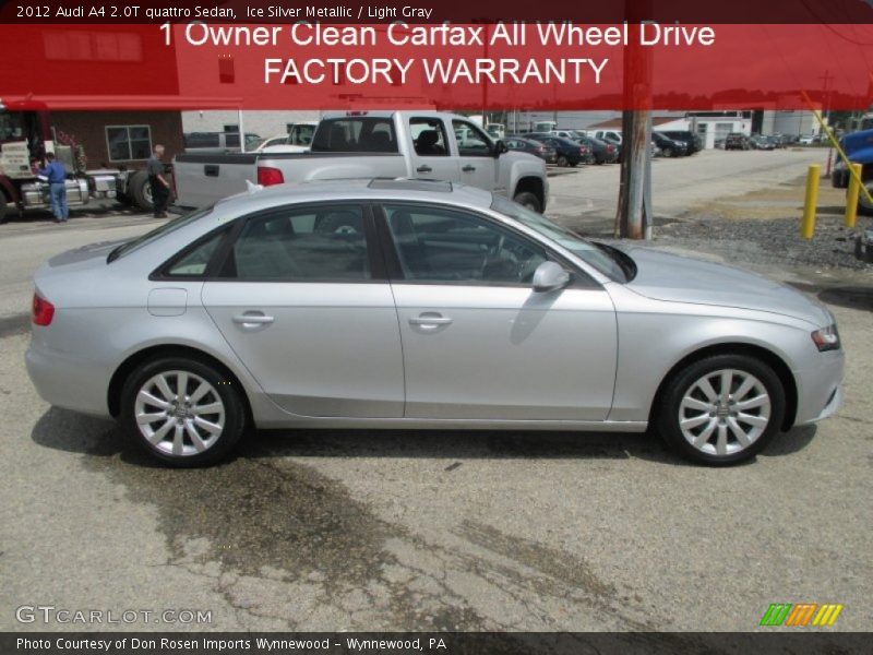 Ice Silver Metallic / Light Gray 2012 Audi A4 2.0T quattro Sedan