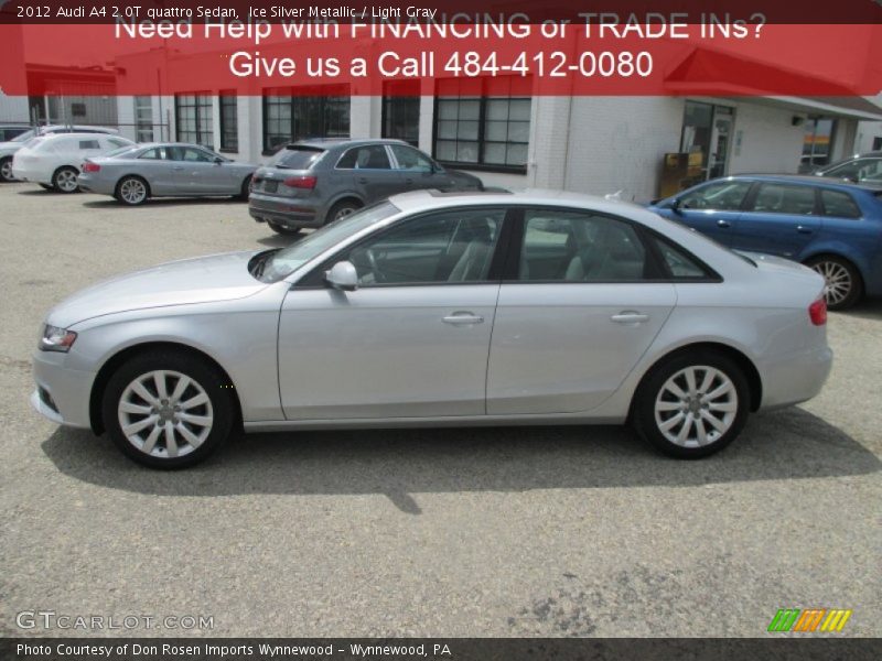 Ice Silver Metallic / Light Gray 2012 Audi A4 2.0T quattro Sedan