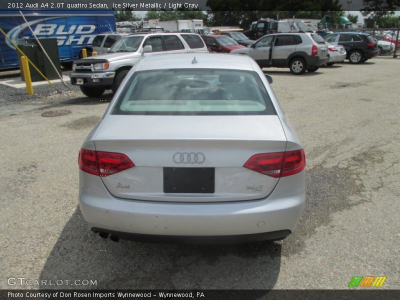 Ice Silver Metallic / Light Gray 2012 Audi A4 2.0T quattro Sedan