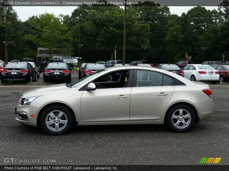 Champagne Silver Metallic / Medium Titanium 2016 Chevrolet Cruze Limited LT