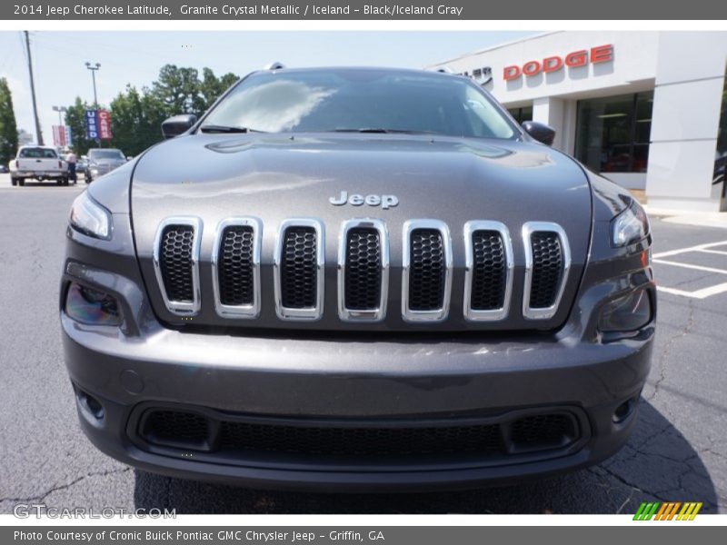 Granite Crystal Metallic / Iceland - Black/Iceland Gray 2014 Jeep Cherokee Latitude