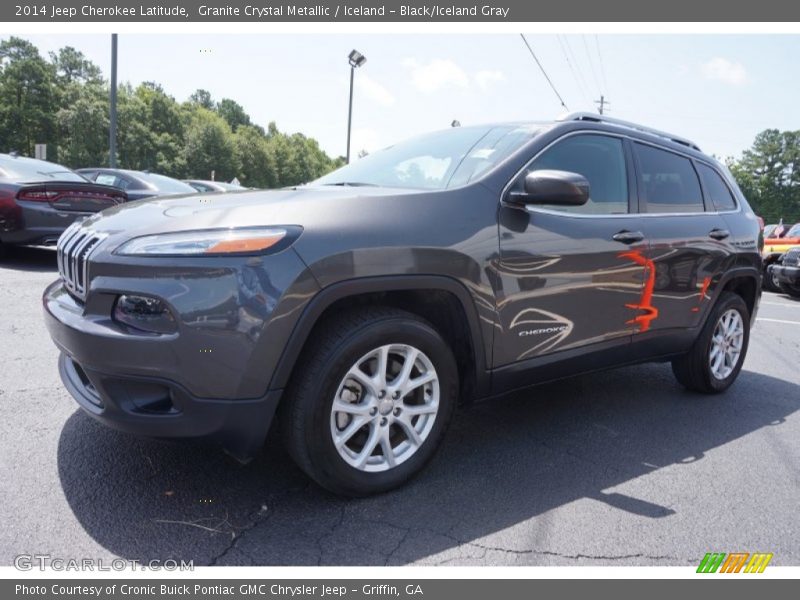 Granite Crystal Metallic / Iceland - Black/Iceland Gray 2014 Jeep Cherokee Latitude