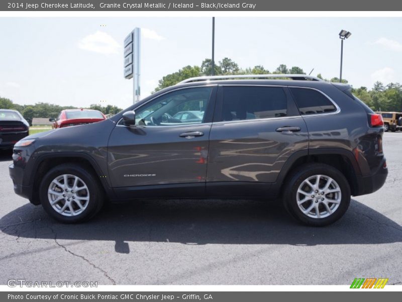 Granite Crystal Metallic / Iceland - Black/Iceland Gray 2014 Jeep Cherokee Latitude
